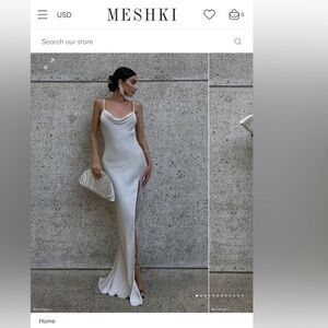 Meshki Jade Cowl Neck Backless Maxi Dress